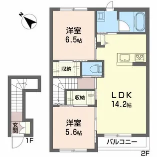 シャーメゾン エヌベール【2階】の間取り