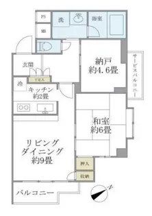 リエール若松町【2階】の間取り