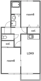 メリディアンキムラ【2階】の間取り
