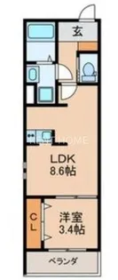REGIES新深江【2階】の間取り