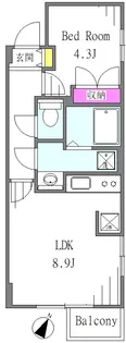 LAPiS西新宿五丁目【3階】の間取り