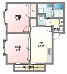 サニーハウス南【1階】の間取り