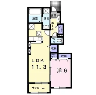 ブローテ【1階】の間取り