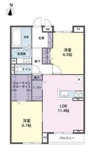 スカイタウン参番館【2階】の間取り