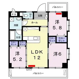 ハピネスY【3階】の間取り