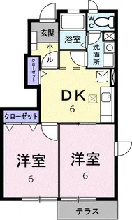 エスポアール桂川 壱番館【1階】の間取り