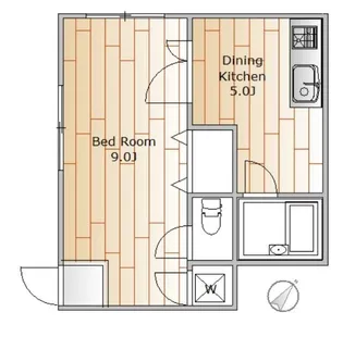 ウィング塩山【2階】の間取り