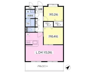 グランベリー長嶺南【3階】の間取り