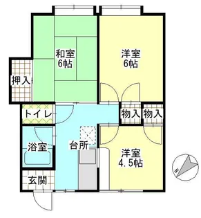 ハイツ出羽大橋【1階】の間取り
