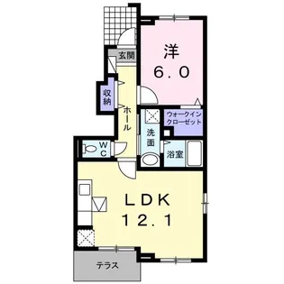 リバー マージ【1階】の間取り