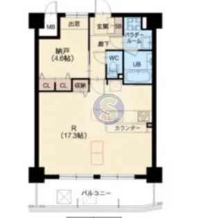 エクシアテラス梅田【4階】の間取り