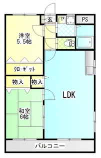 マイルドスメルハイツ【1階】の間取り