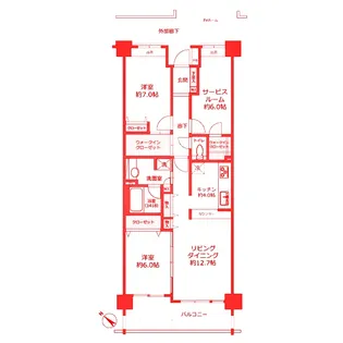 コスモ新横浜【2階】の間取り