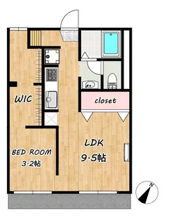 ひまわりハイツ【1階】の間取り
