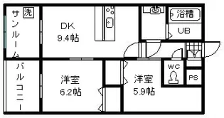 ロイヤルハイム【5階】の間取り