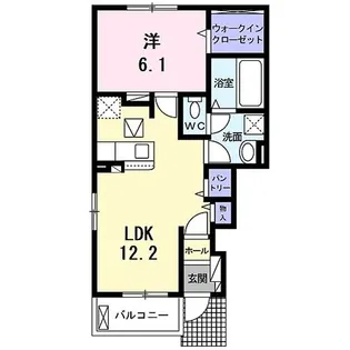 フルール篠【1階】の間取り