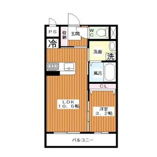 アンジューIX【1階】の間取り