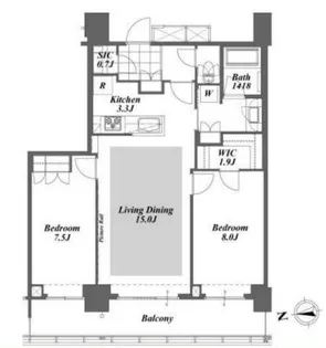 Brillia ist Tower 勝どき【38階】の間取り