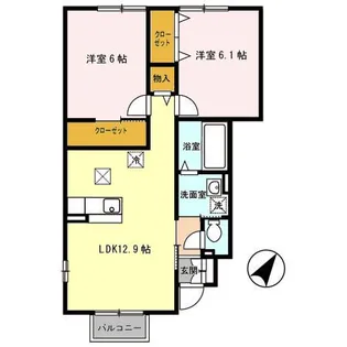 パセオプラシード VVIVII【1階】の間取り