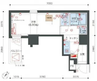 リヴシティ向島【8階】の間取り