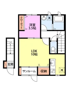 Sucre(シュクレ)【2階】の間取り