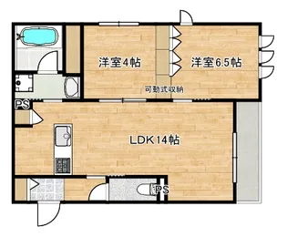 仮称)木月4丁目ヘーベルメゾン【2階】の間取り