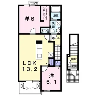 セトルフィールドIII【2階】の間取り
