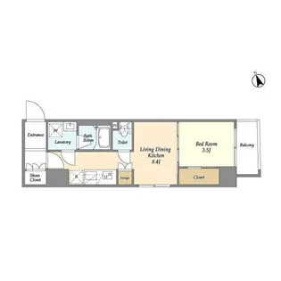 アジュールテラス門前仲町【5階】の間取り