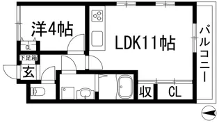 ラ・カーザフェリーチェ【3階】の間取り