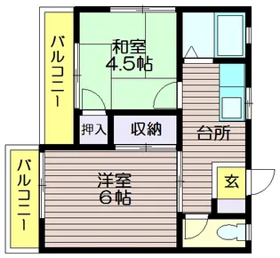サンアザレア烏山【1階】の間取り