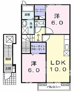 クレメント【2階】の間取り