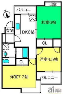 ファーストメゾン入間【4階】の間取り