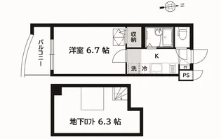 ラ・フローラ武蔵野VI【1階】の間取り
