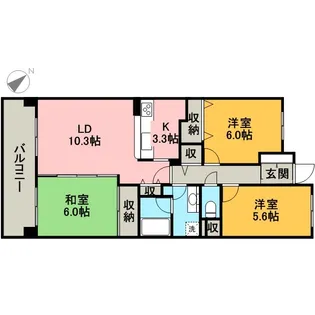 ベイコート市川妙典 504号室【5階】の間取り