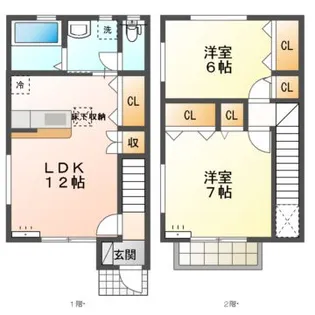 コーポリビエラIV【1階】の間取り