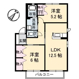 フレベールメゾン K棟【2階】の間取り