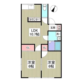 リブレス桐生堤町A【1階】の間取り