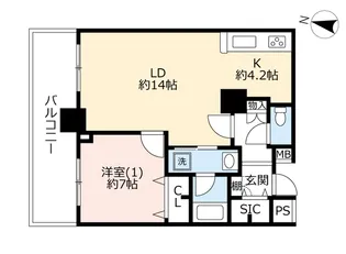 URヴァンガードタワー【26階】の間取り