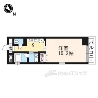 エリーフラッツ京町【4階】の間取り