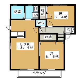 ジョイフルつばさ A棟【2階】の間取り