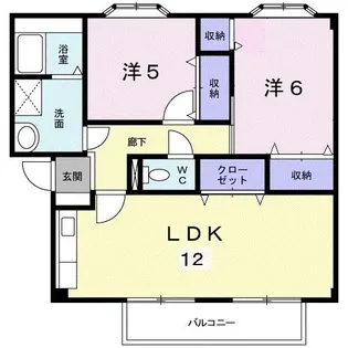 プランタン関根II【1階】の間取り