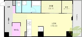 ライオンズマンション神戸元町第2【8階】の間取り