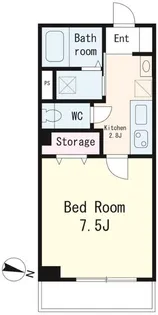 フラット梅島【1階】の間取り