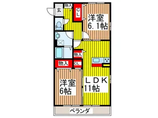 ソルカーサ【2階】の間取り