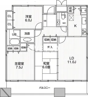リバーサイド隅田セントラルタワーパレス【22階】の間取り