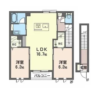 ゼルコバII【2階】の間取り