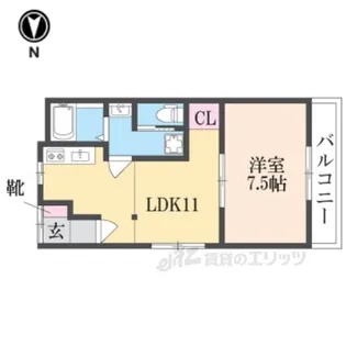 グリーンハウスB棟【2階】の間取り