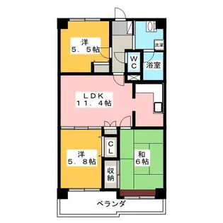 サンマグノリア【2階】の間取り