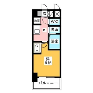 エステムコート名古屋金山ミッドクロス【2階】の間取り