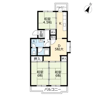 UR枝光【2階】の間取り